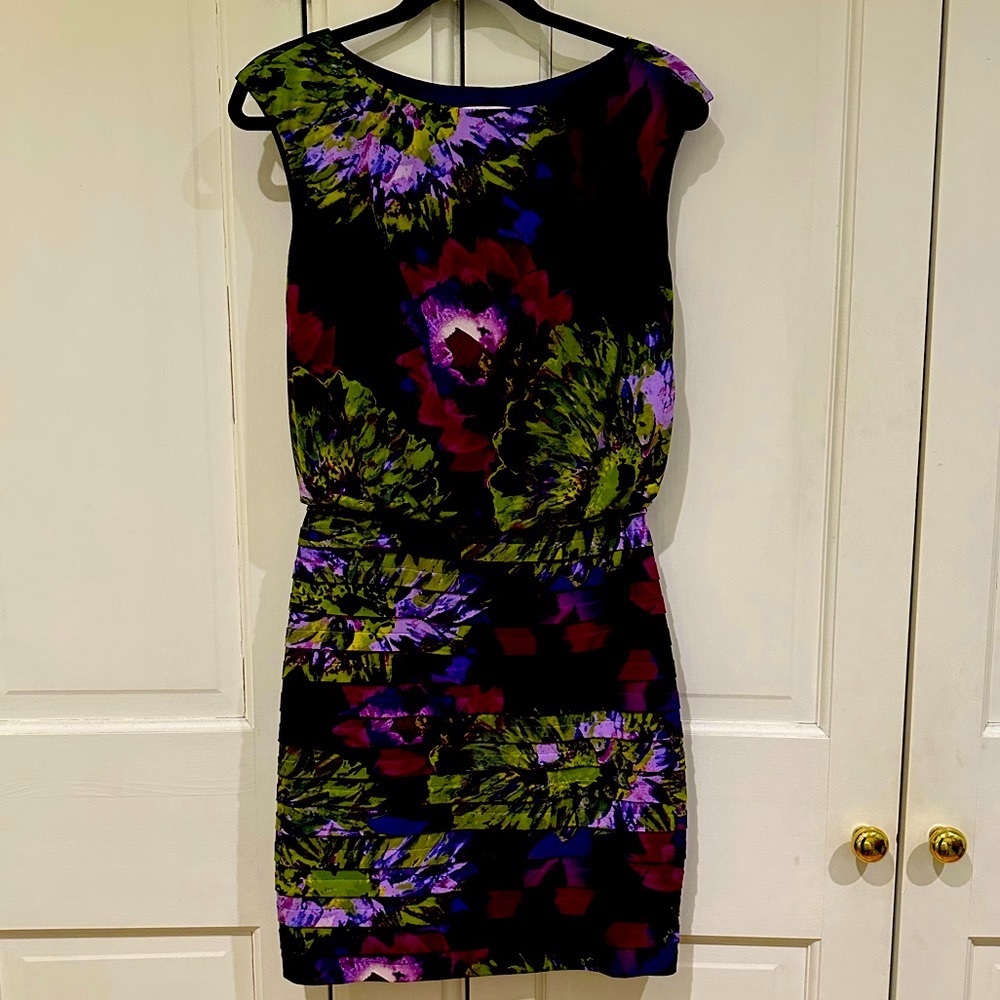 Sleeveless Floral Drop-waist Dress - Size 6